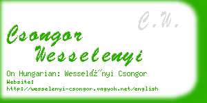 csongor wesselenyi business card